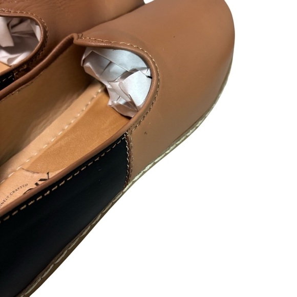 CHARIX - CAMEL BLACK SLIP ONS SHOES LOAFERS - HANDMADE FLATS - size 41.5 - Picture 9 of 14
